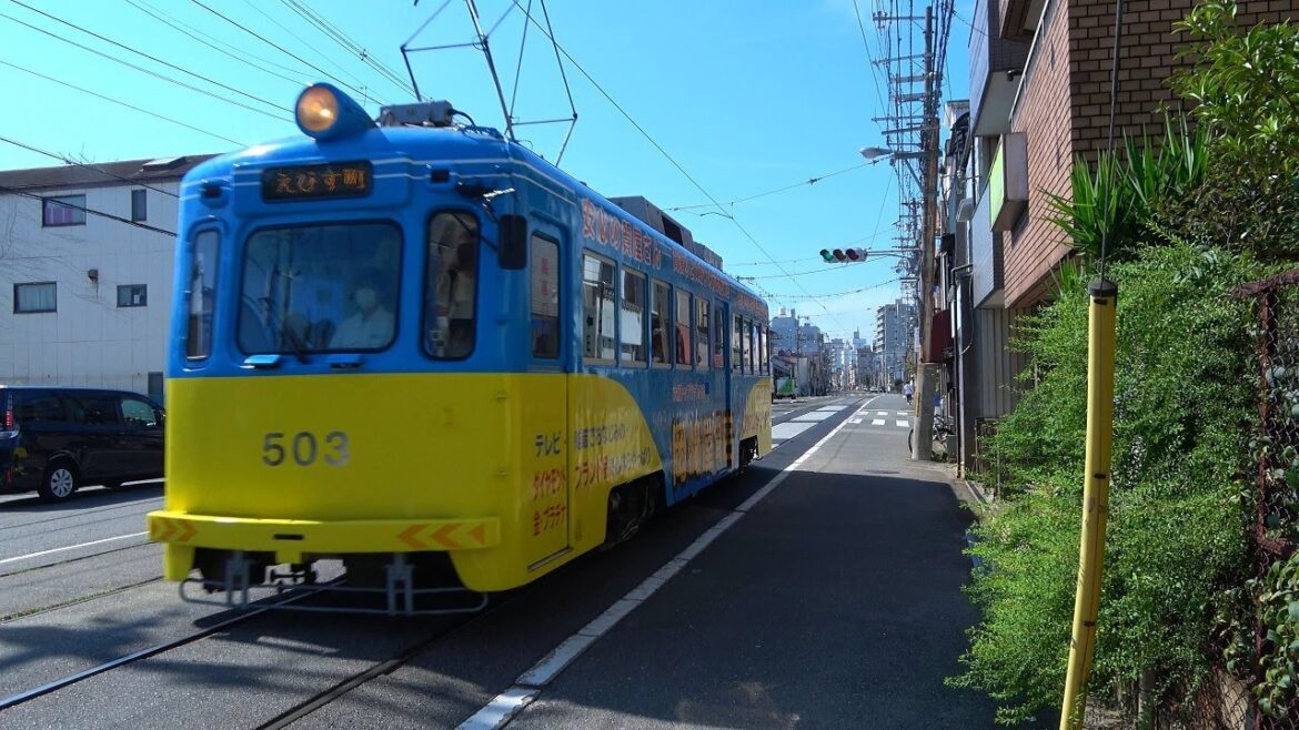 [4K Japan] Take a walk near Osaka's only tram - Osaka