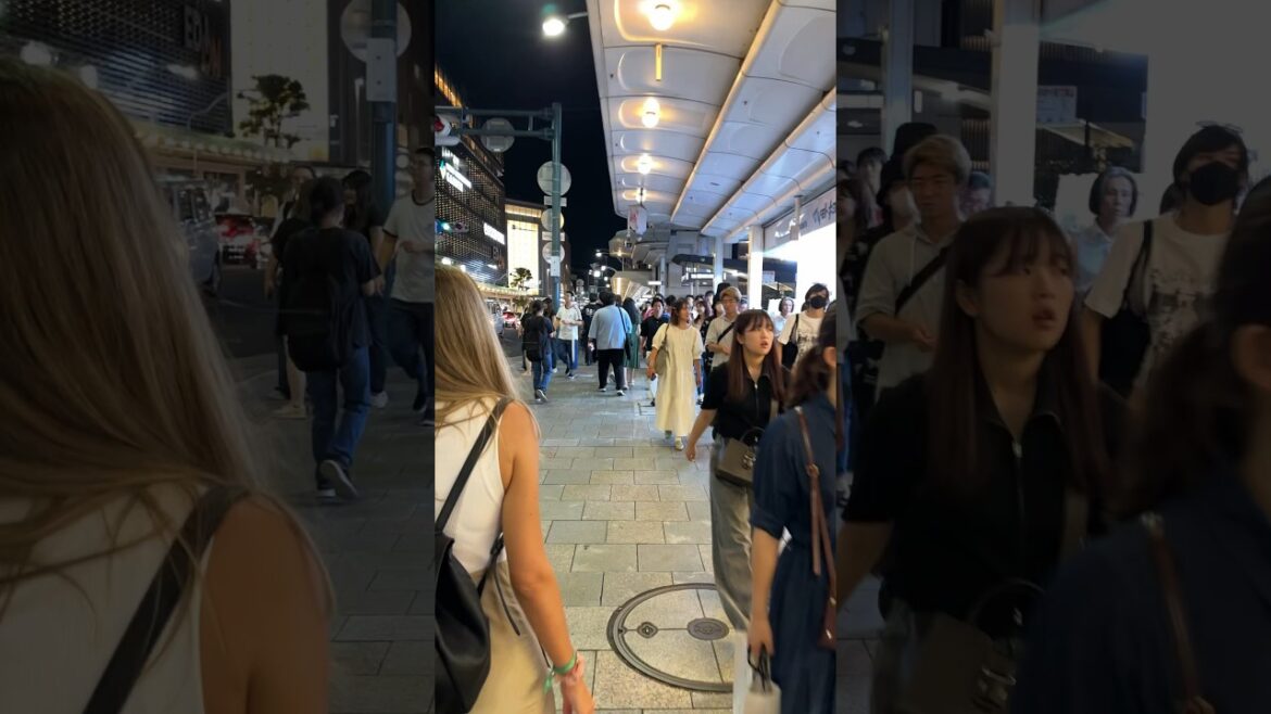 Kyoto Shijo at night #kyoto #japanwalk #walkingtour #kyotowalk #shijo