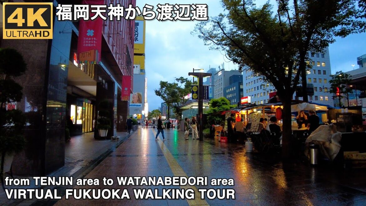 福岡天神から薬院を通って渡辺通へ歩く4k virtual Fukuoka japan walking tour from Tenjin to Watanabedori through Yakuin