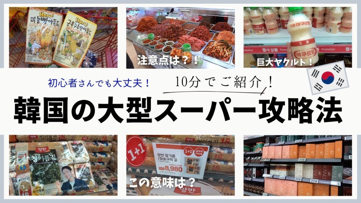 【韓国の大型スーパー攻略法】オススメ商品や注意事項を10分でご紹介！！これで初心者でもバッチリ！