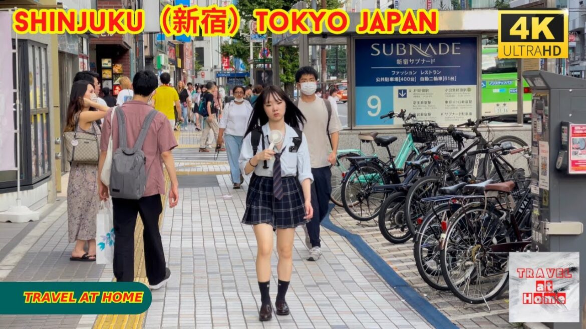 4k hdr japan travel | Walk in Shinjuku（新宿）Tokyo Japan |  Relaxing Natural City ambience