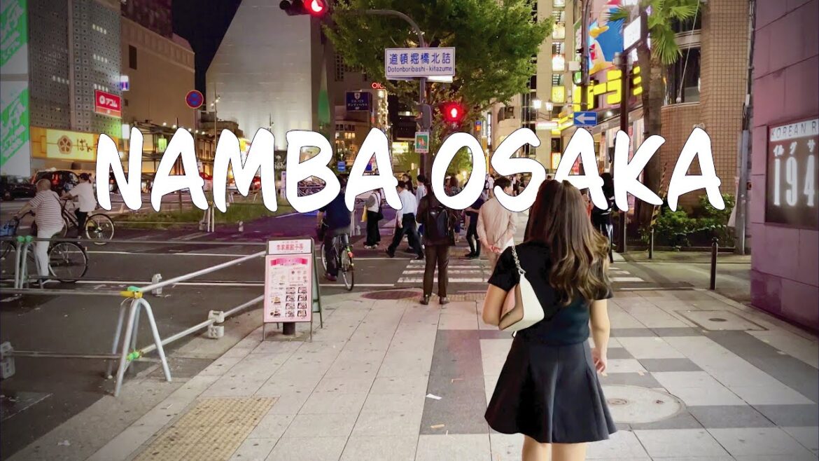 大阪 なんば 夏夜の散歩｜4K HDR｜観光客で賑わう なんば, 道頓堀, 心斎橋, 御堂筋, 夜の繁華街