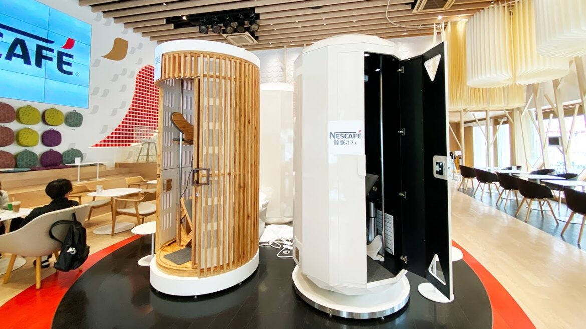 Standing Sleep Pod Experience in Japan😪 giraffenap at Harajuku, Tokyo🇯🇵