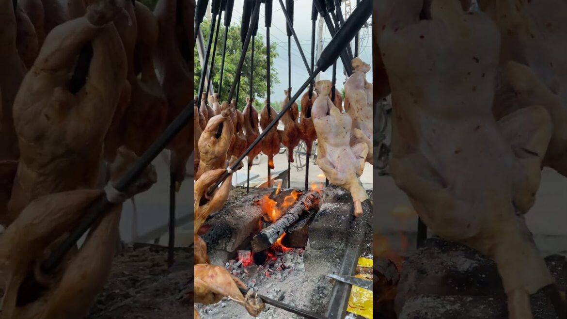 Chicken Over Fire , Street Food Around the World  #streetfood #food #foodie #pakistanifood  #travel