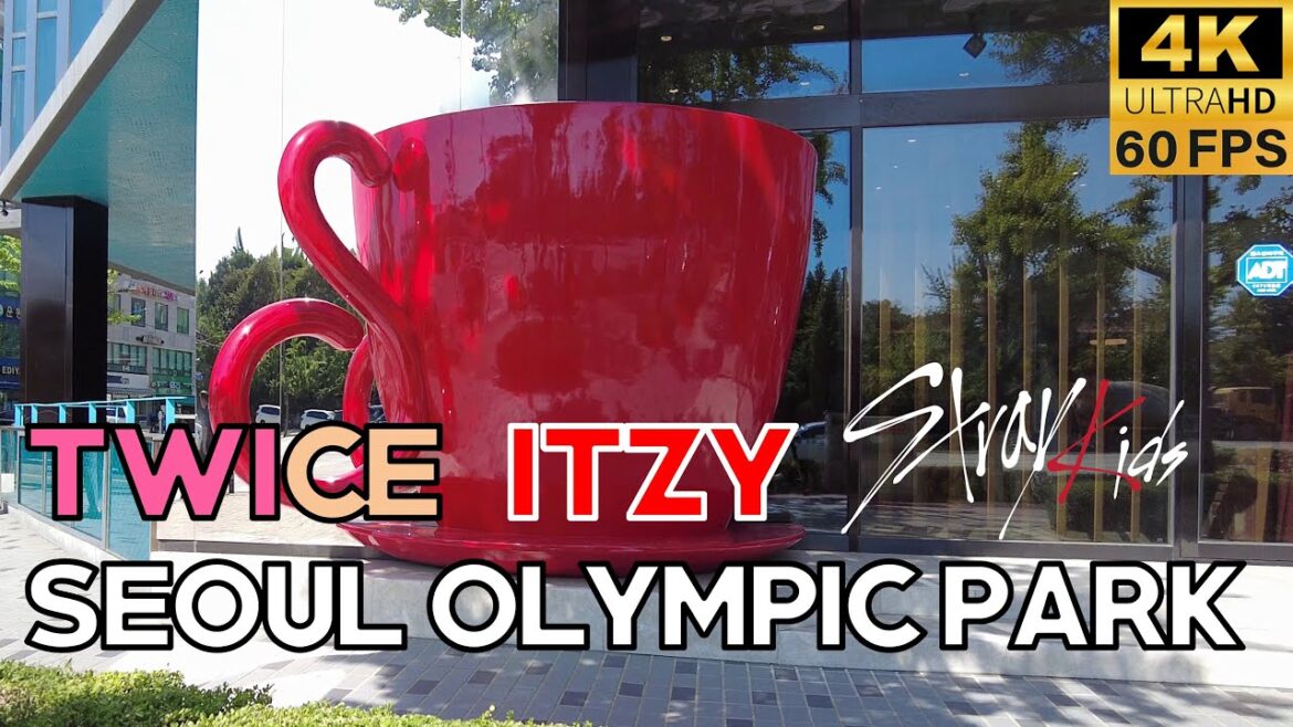 To the company where TWICE, ITZY, and Stray Kids work | Via Olympic Park, Seoul [4K]
