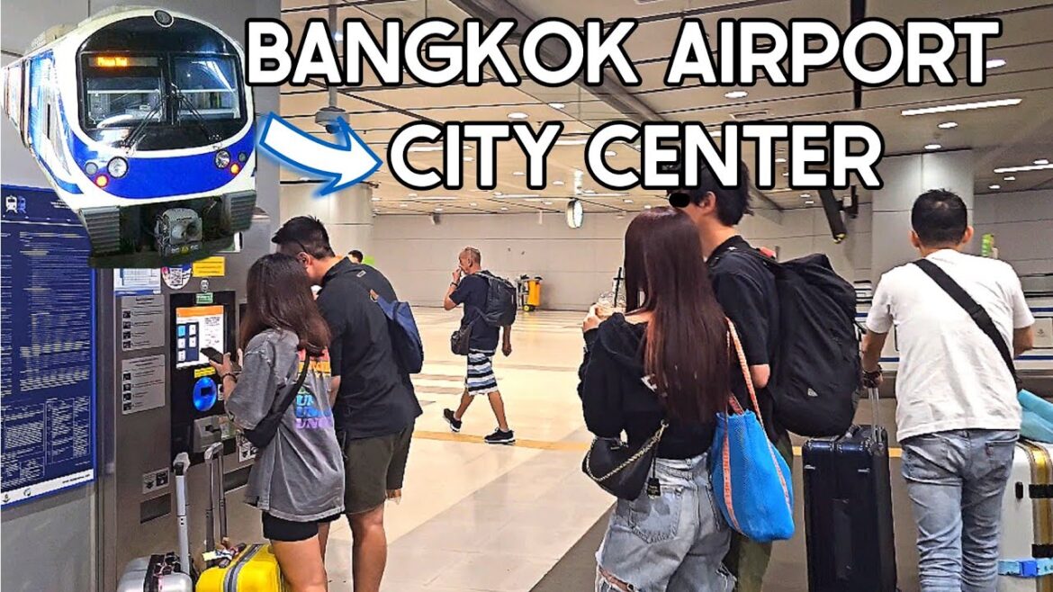 BANGKOK AIRPORT to CITY CENTER by TRAIN - Thailand Travel Guide