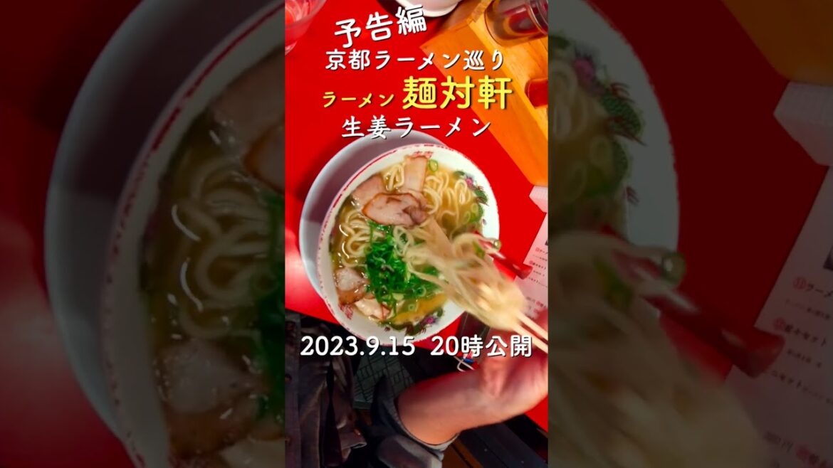 #Shorts  京都ラーメン巡り 麺対軒 予告編 #京都 #一日乗車券 #京都観光#京都ラーメン