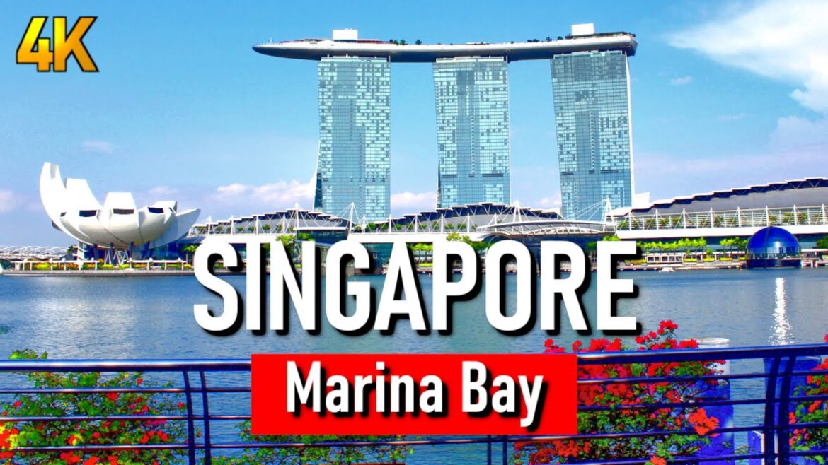SINGAPORE - Marina Bay Walking Tour 👣| A RELAXING walk to the Marina Bay Sands 🇸🇬 (4k 60fps)