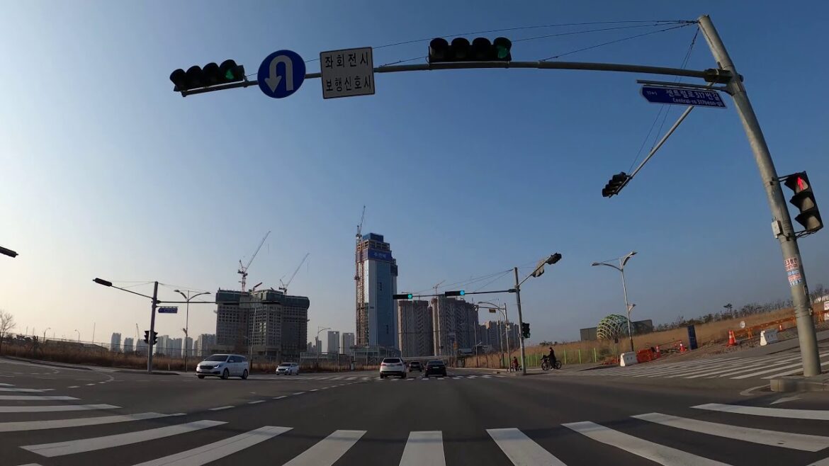 Incheon City Driving Downtown 4K Korea Trip Travel Tour 송도신도시 韓国旅行Du lịch hàn quốc