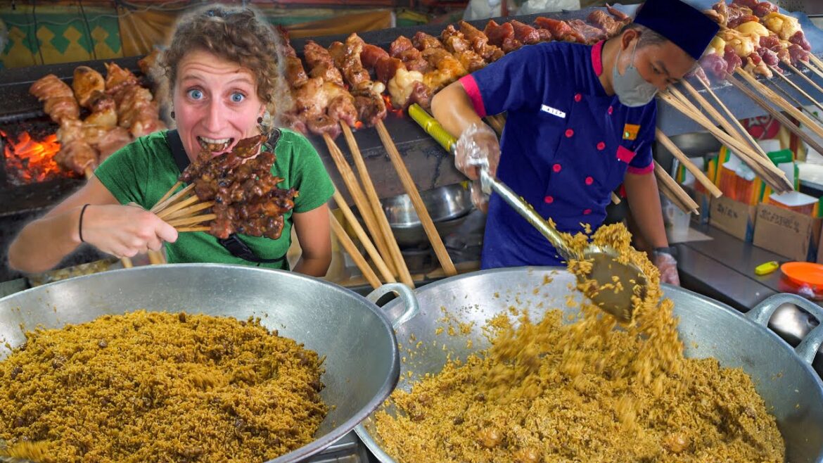 INDONESIAN Street Food in Jakarta, Indonesia - HUGE NASI GORENG & SATE KAMBING + JAKARTA STREET FOOD