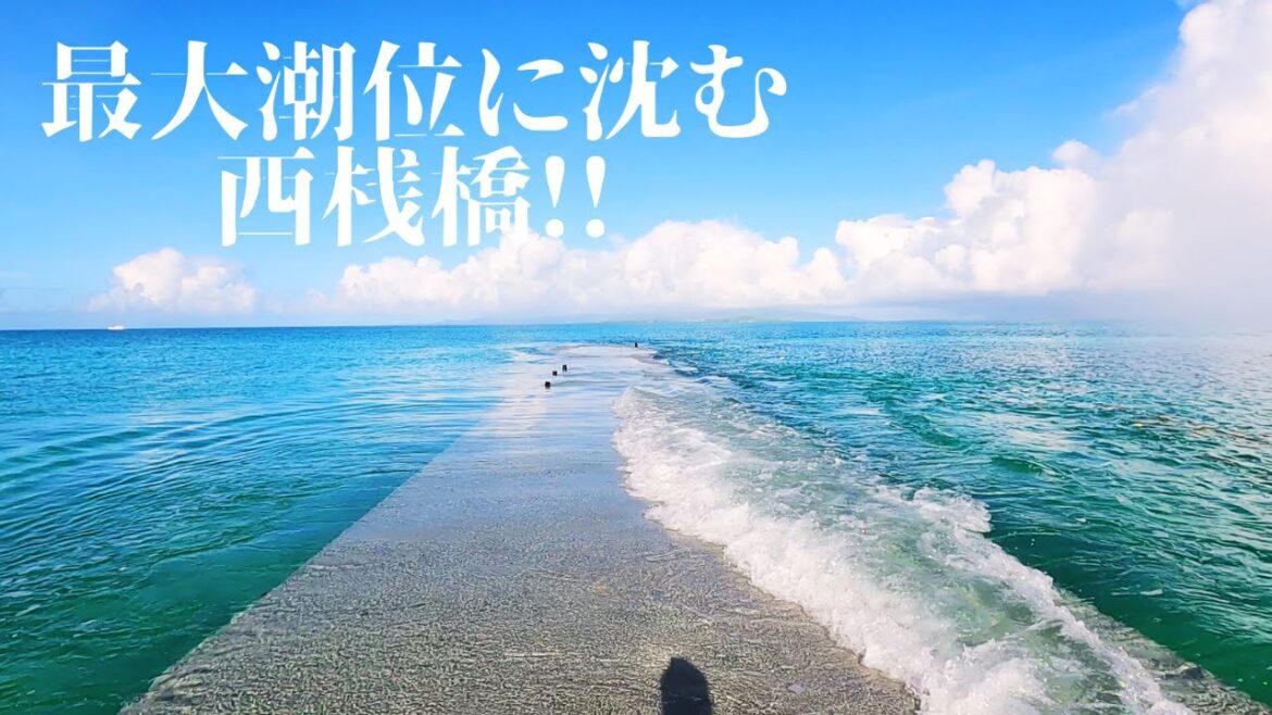 最大潮位に沈む西桟橋 !!  第 396 話