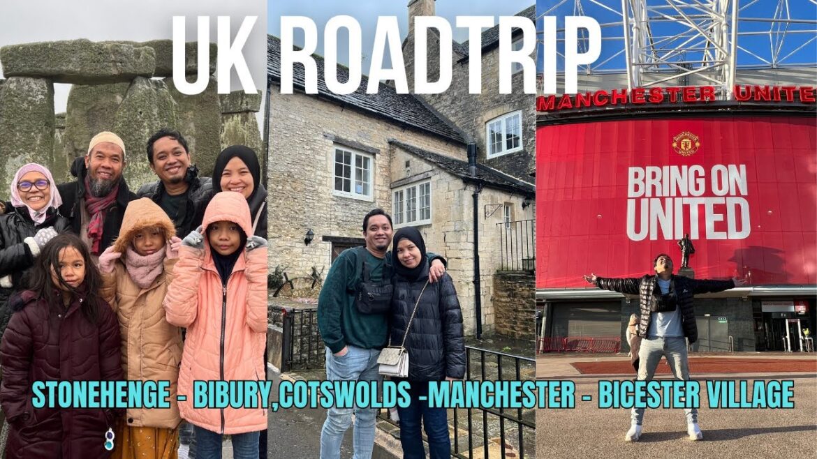🇬🇧UK Road Trip vlog Dari London ke Stonehenge, Cotswolds, Manchester dan Bicester Village