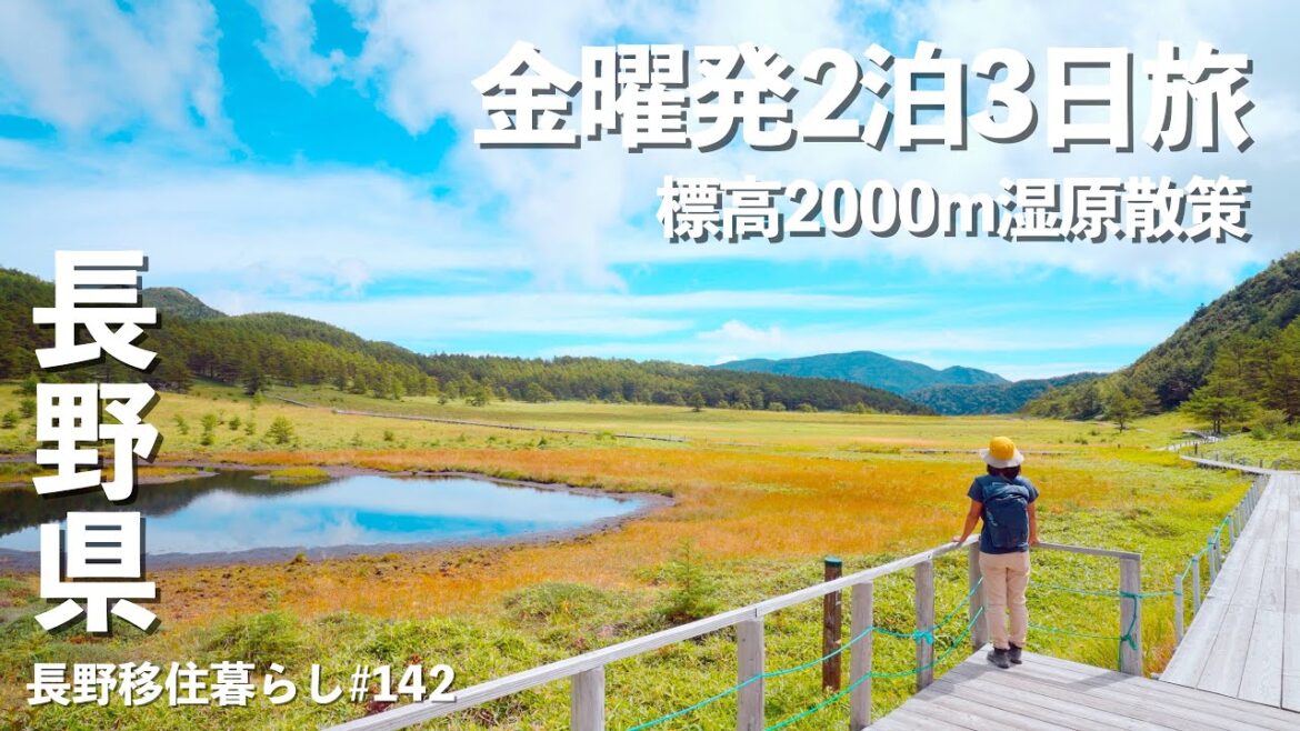 【長野移住】週末旅2日目は車で標高2000m!!湿原散歩から名湯の温泉地へ♨︎｜池の平湿原｜草津温泉｜ドライブ｜田舎暮らし｜長野県｜4K