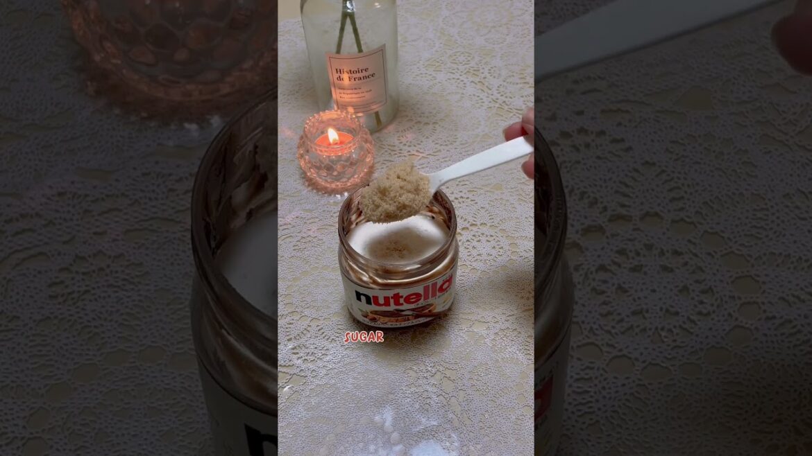 Nutella icecream with leftover bottle #japan #travel #japanesefood  #nutella #nutellarecipes