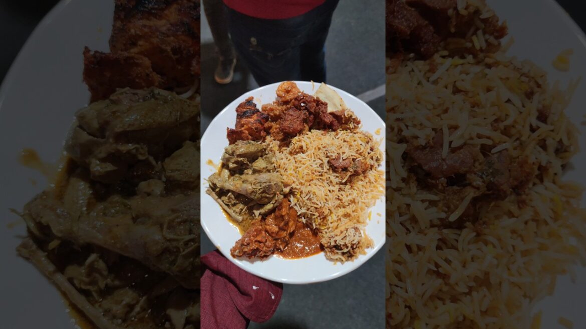 Eating Mutton Biryani 🙋|Hyderabad Wedding Food | Full Non Veg Varities #shorts #foodie #biryani