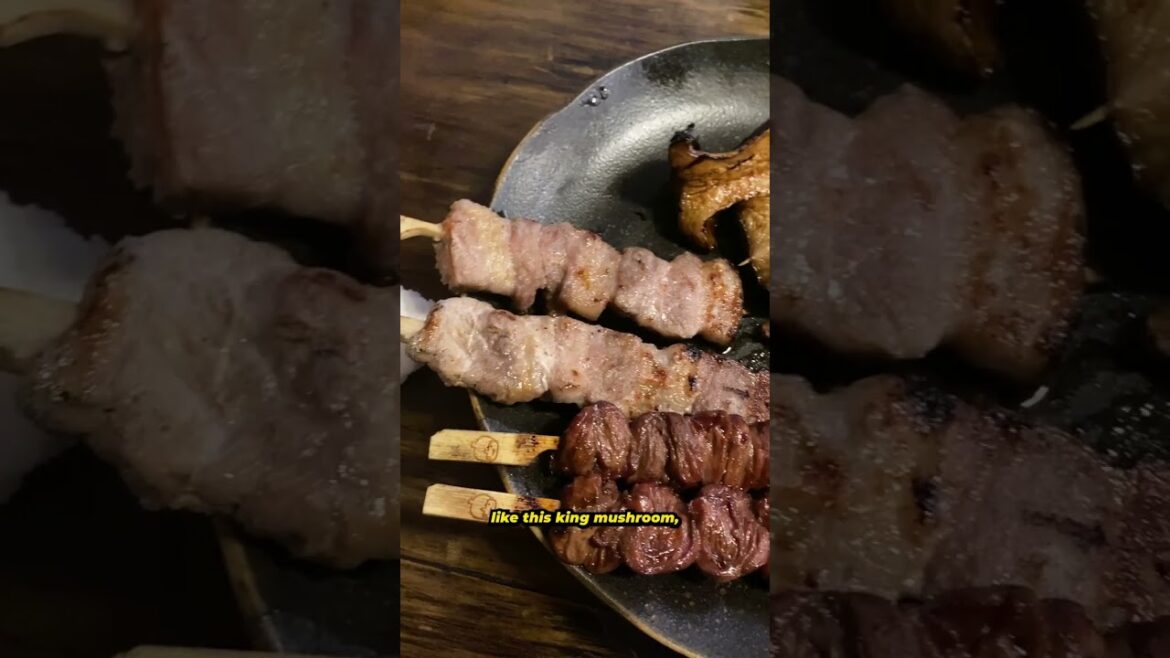 Super Tasty Japanese Meat Skewers #shorts