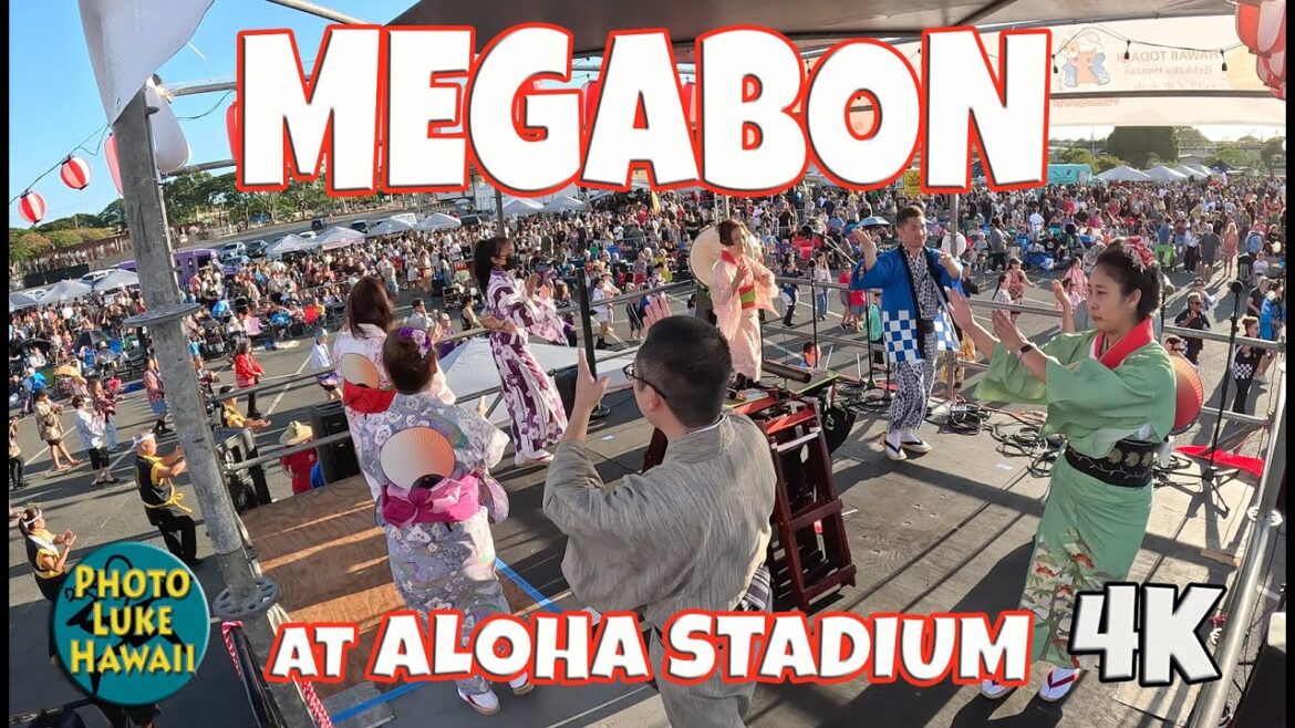 Megabon Bon Dance August 26, 2023 Oahu Hawaii Megabon Bon Dance at Aloha Stadium Japanese Okinawan