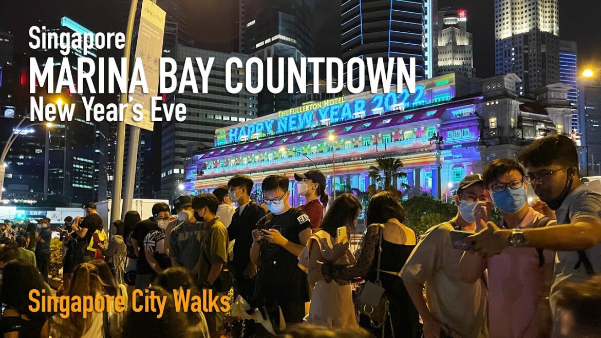 New Year's Eve Countdown 2022 at Marina Bay Singapore [4K]