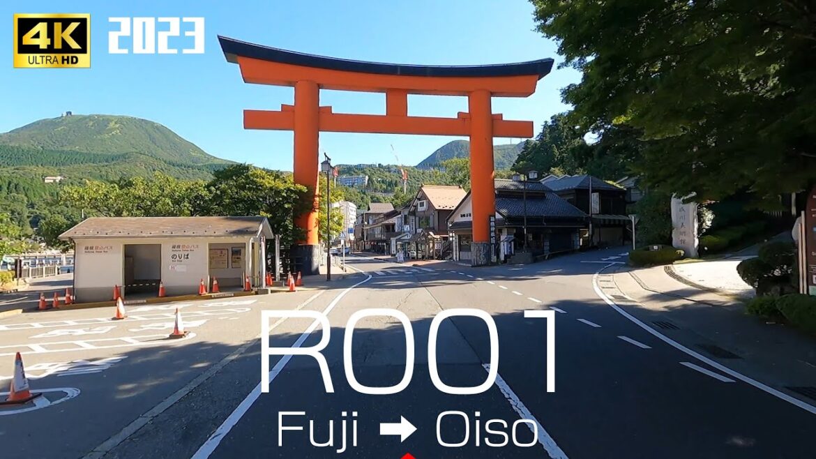 4K 国道001号線 2023｜静岡県 富士市→ 沼津市 → 清水町 → 三島市 → 函南町 → 神奈川県 箱根町 → 小田原市 → 二宮町 → 大磯町