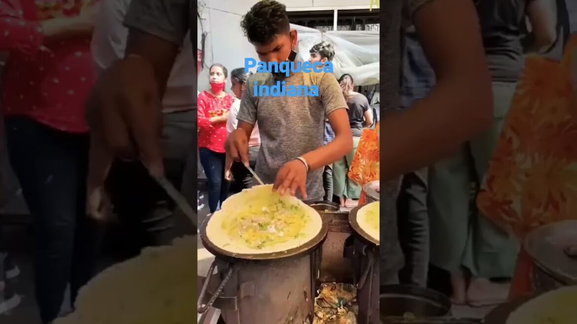aprenda a fazer panqueca indiana #shorts #streetfood #comida