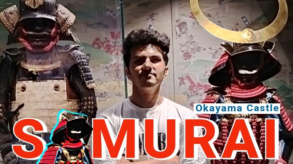 SAMURAI in OKAYAMA CASTLE | TRAVELLING IN CENTER OF JAPAN AND EXPLORING OLD CASTLE & SCULPTURES