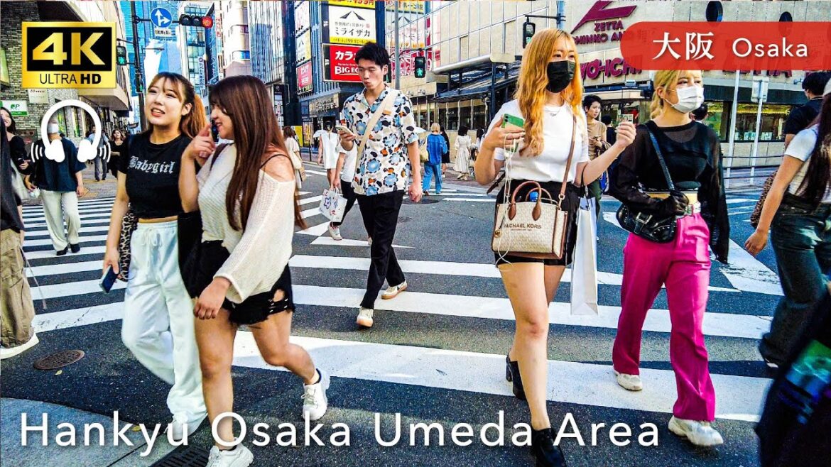 【Osaka 💖】Walk Japan - Walking Inside and around Hankyu Umeda Station ASMR [4K]