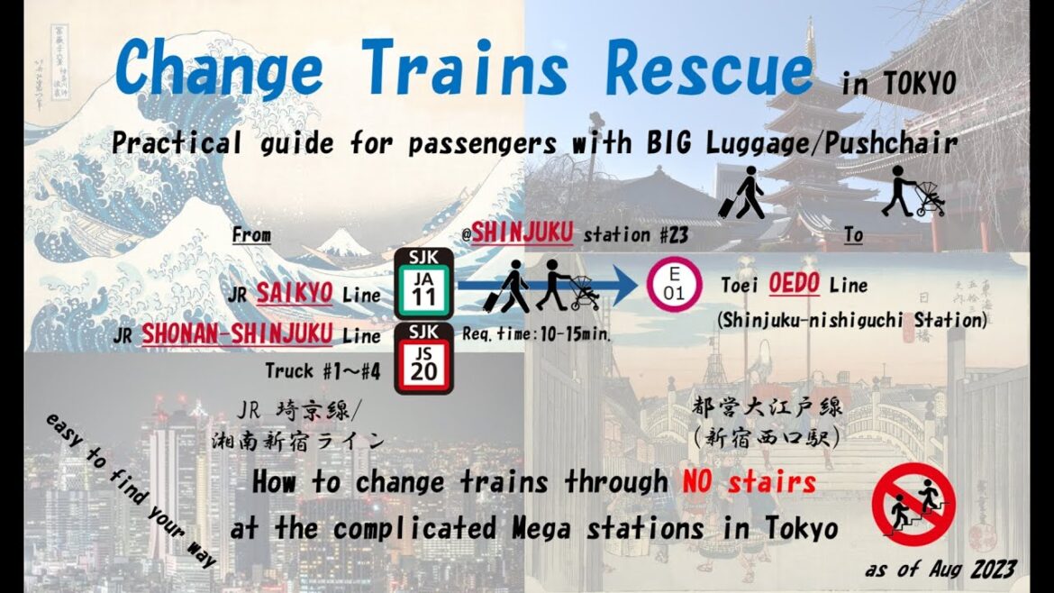 Change Trains Rescue Shinjuku #23 from JR Saikyo/Shonan-Shinjuku to Toei Oedo Shinjuku-nishiguchi Change Trains Rescue Shinjuku #23 from JR Saikyo/Shonan-Shinjuku to Toei Oedo Shinjuku-nishiguchi