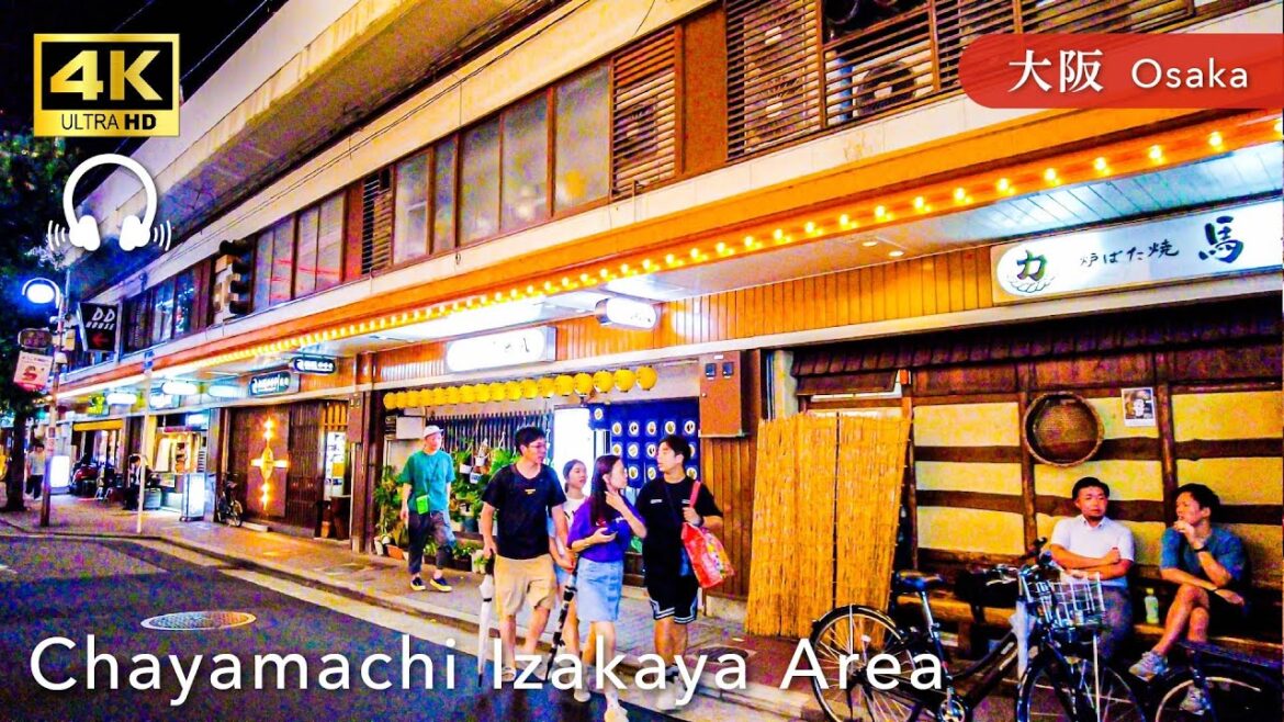 【Osaka💖】 Walk Japan - Walking from Chayamachi to Izakaya district ASMR [4K]