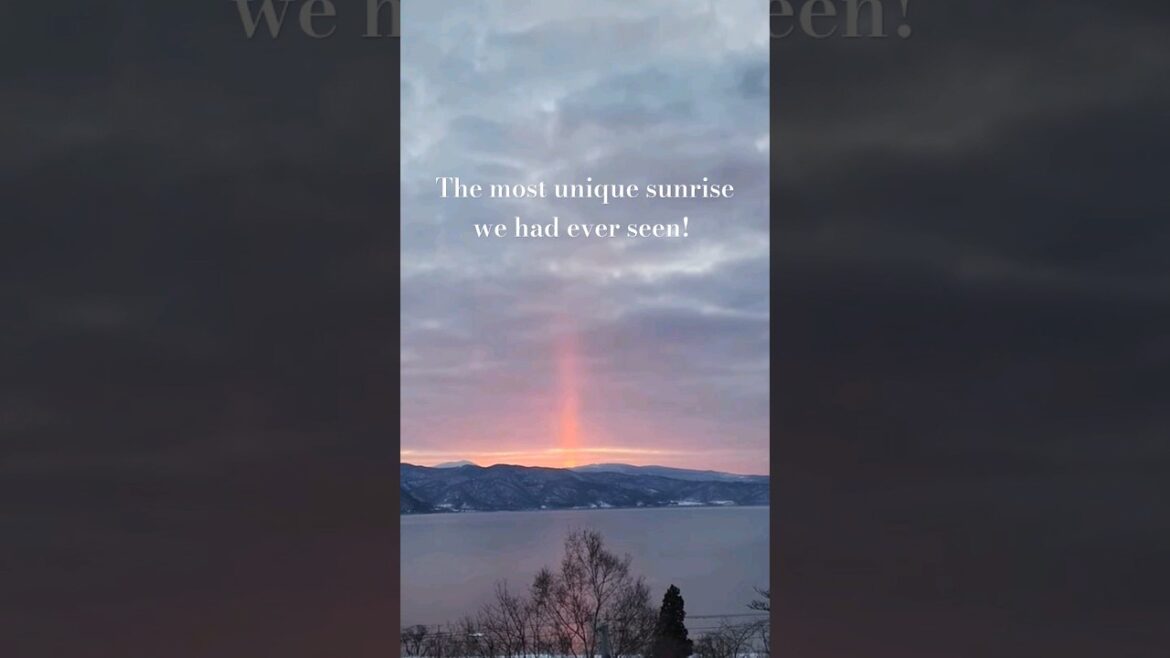 The most unique sunrise we had ever seen seen! #hokkaido #LakeToya #Toyako #WEHotelToya #sunrise