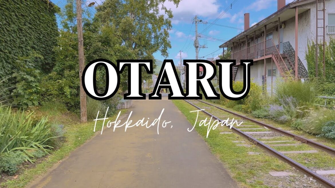 Walk in Otaru, Hokkaido, Japan. 4K Travel Japan.