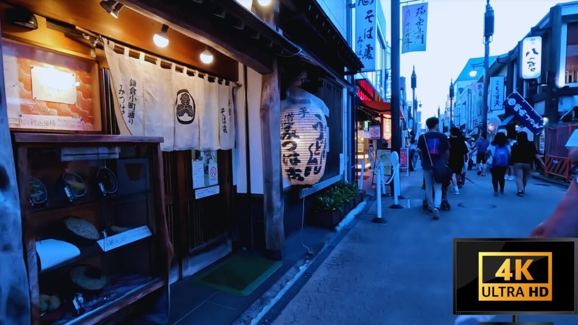 [4K] [鎌倉] Evening Walk around Streets of Kamakura, Japan