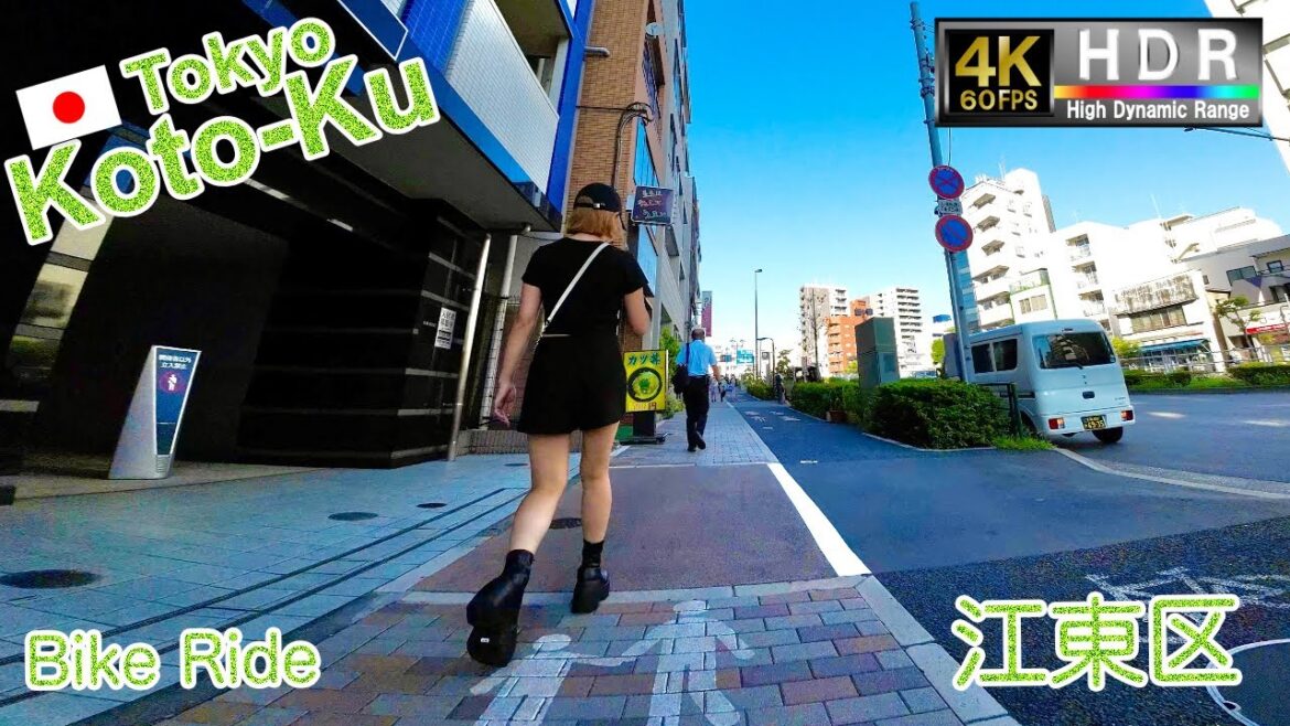 4K 60fps // Let's Ride a Bicycle in Tokyo! Koto-Ku area