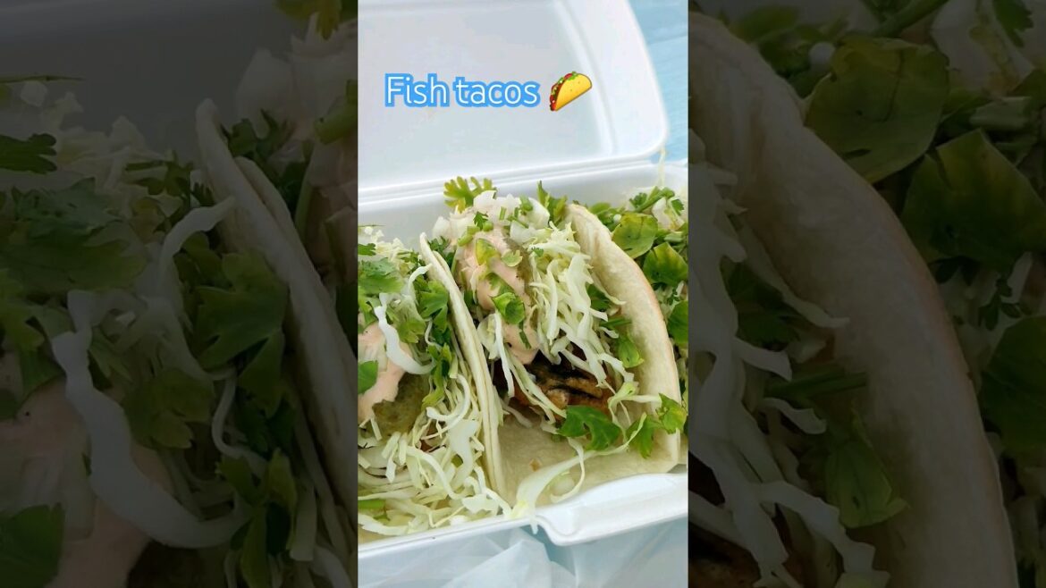Fish tacos in Yomitan, Okinawa 🌺 🌮💓 #food #japan #travel