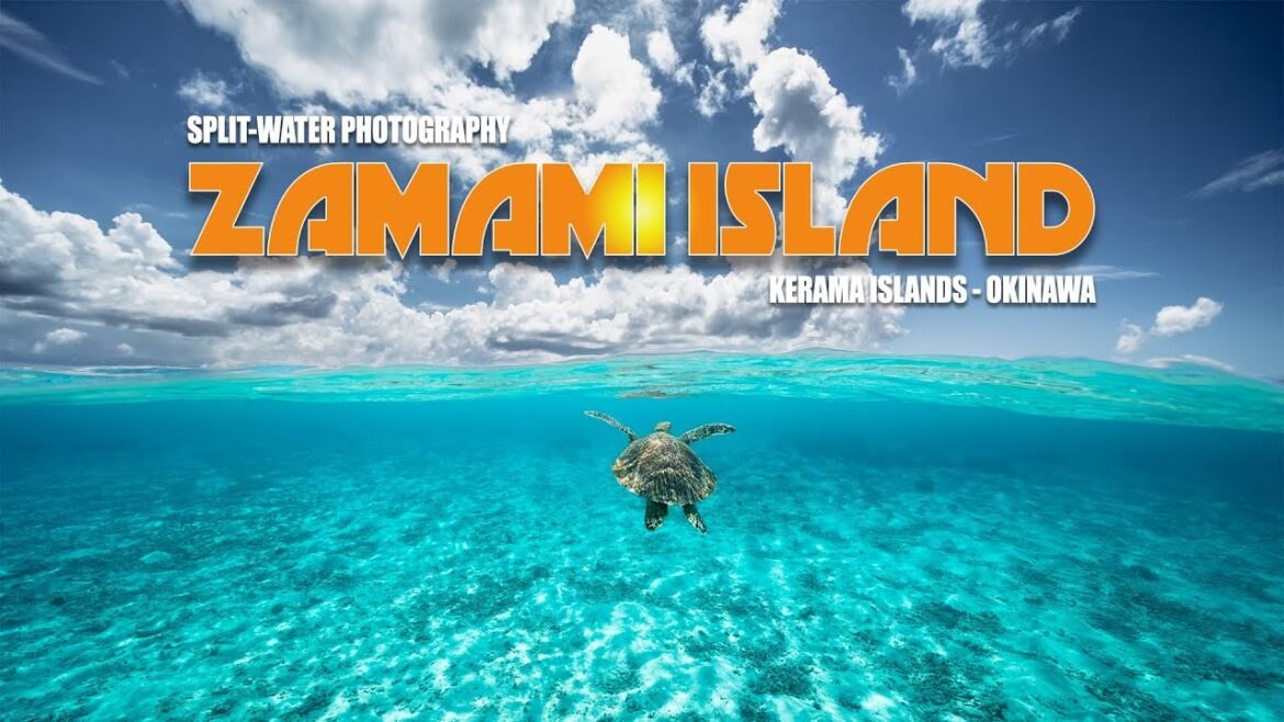 Split Water Photography in the Kerama Islands of Okinawa.