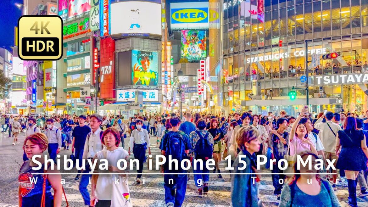[ iPhone 15 Pro Max Camera Test Part 1 ] Shibuya Walking Tour - Tokyo Japan [4K/HDR]