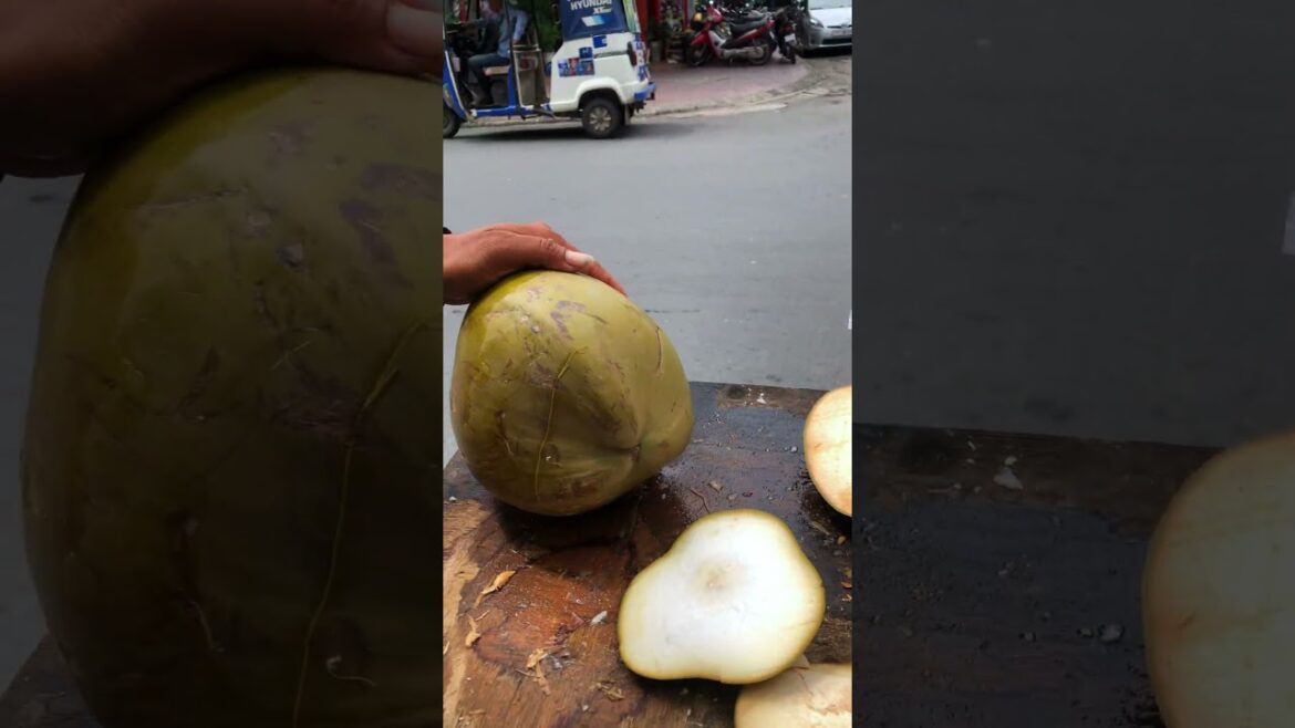 Fresh coconut cutting skill #shorts #streetfood #viral #coconut #asmr Fresh coconut cutting skill #shorts #streetfood #viral #coconut #asmr