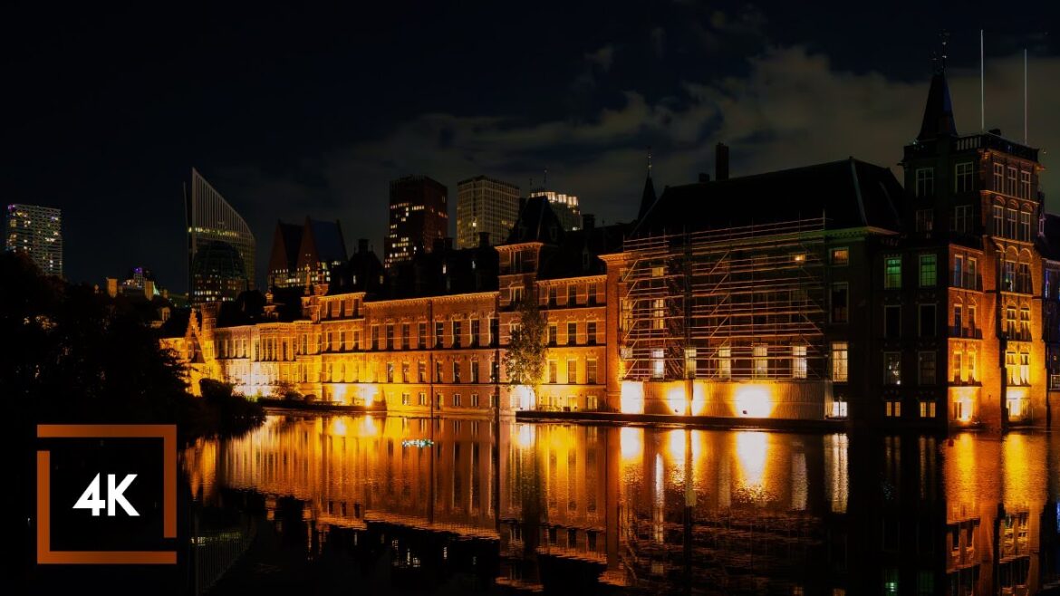 Den Haag, Netherlands, Night Ambience Walk | 4K Binaural Den Haag, Netherlands, Night Ambience Walk | 4K Binaural