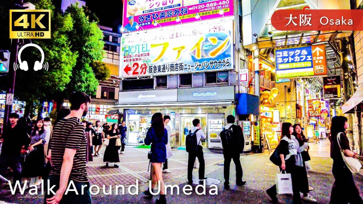 【Osaka 💖】 Walk Japan - Walking from Hankyu Sanbangai to HEP ASMR [4K]