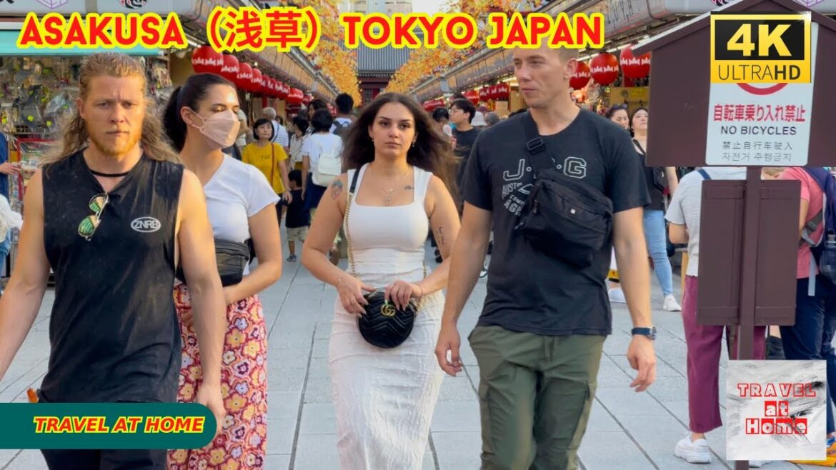 4k hdr japan travel | Walk in Asakusa（浅草）Tokyo japan |  Relaxing Natural City ambience