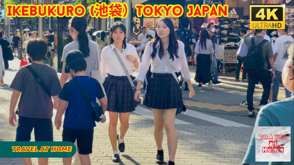 4k hdr japan travel | Walk in Ikebukuro (池袋）Tokyo Japan |  Relaxing Natural City ambience