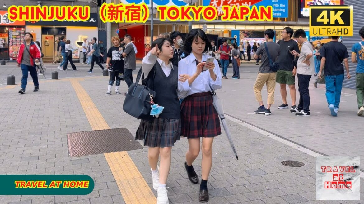 4k hdr japan travel | Walk in Shinjuku（新宿）Tokyo Japan |  Relaxing Natural City ambience