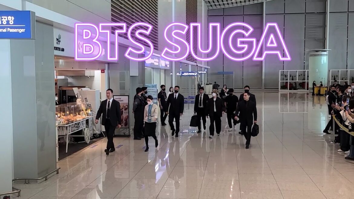 BTS SUGA Departure for World Tour