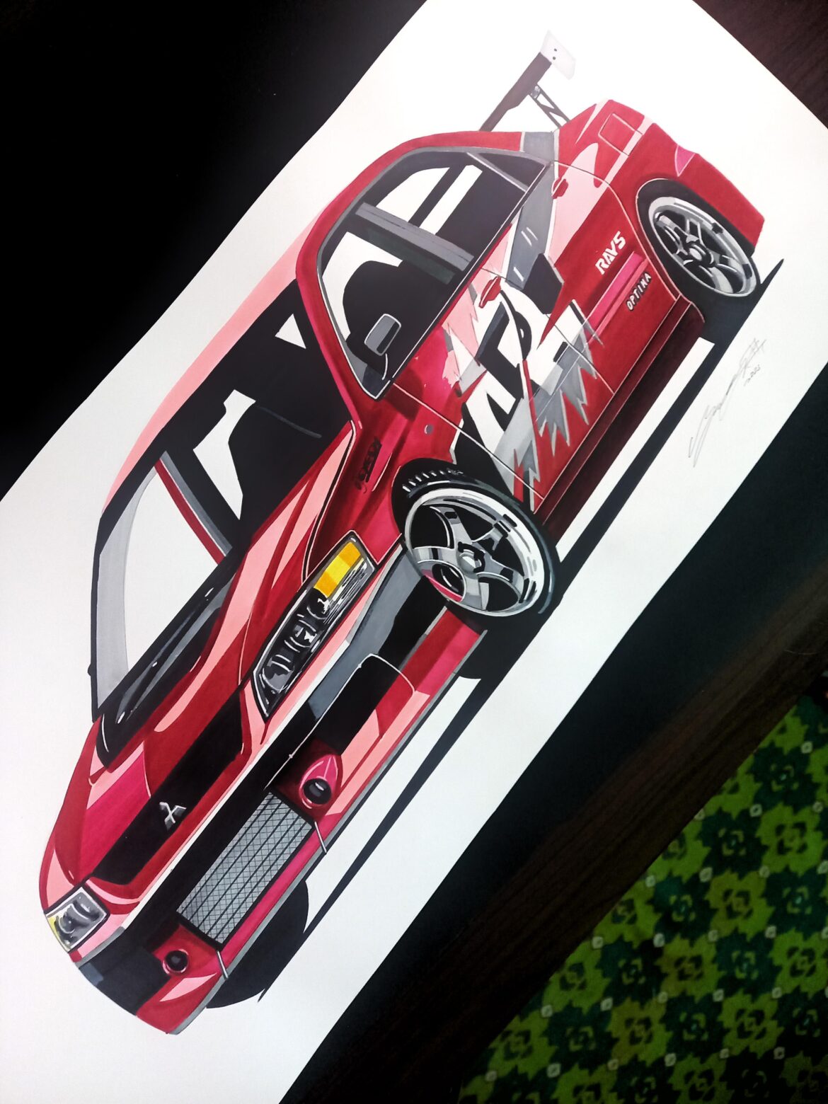 Drawing of the Tokyo Drift EVO