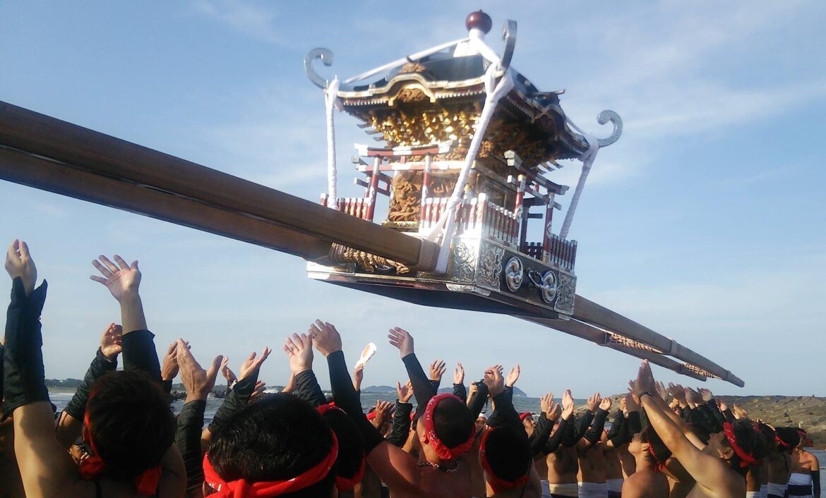 Mikoshi Tossed High in Ohara, Chiba
