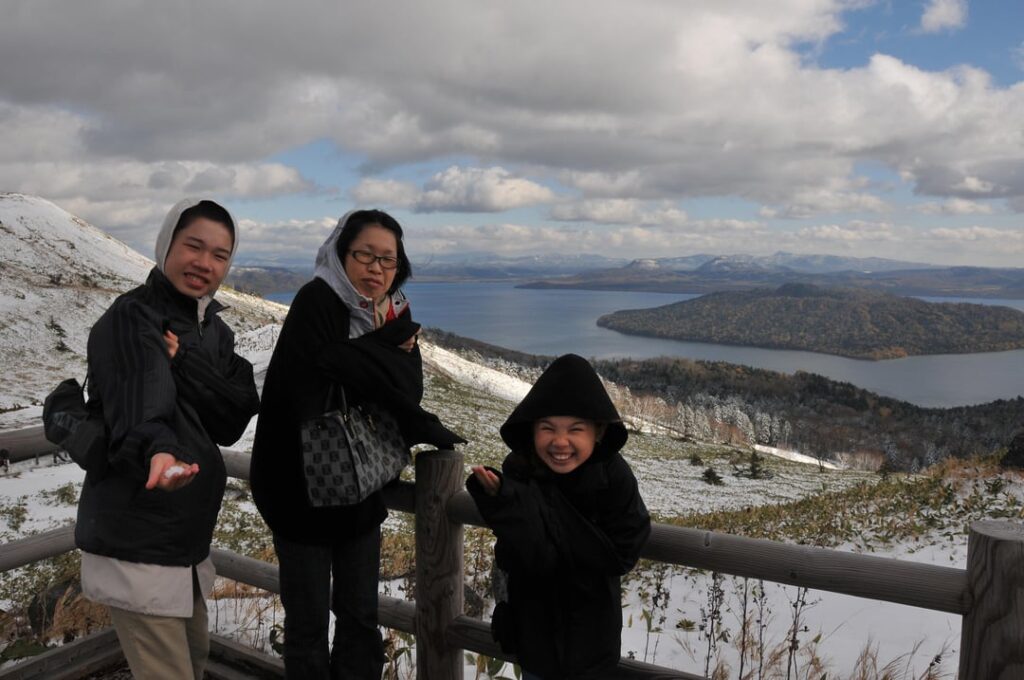 Feeling a little chilly at Bihoro Pass, Hokkaido. My photos.