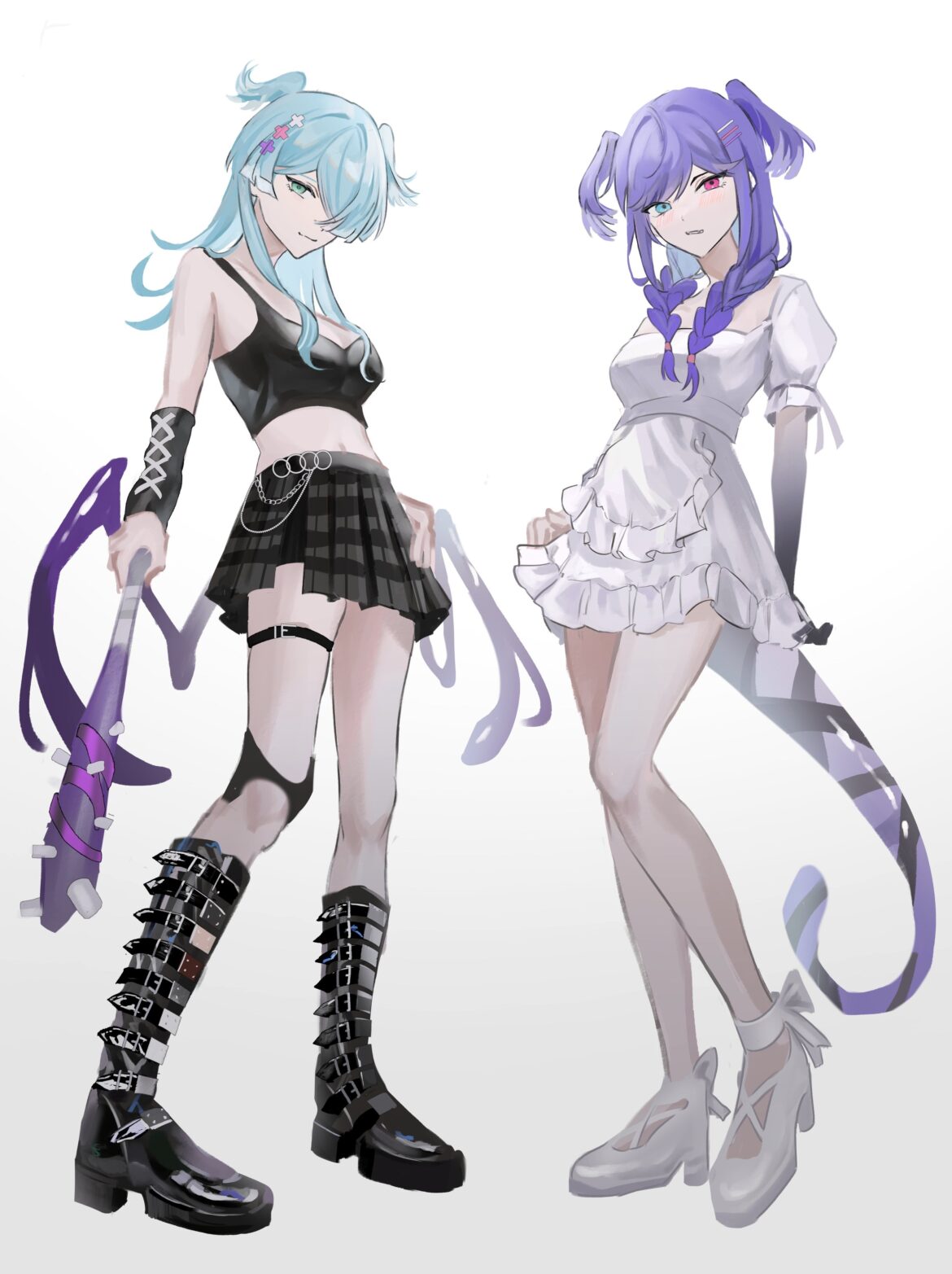 Goth elira and casual dress selen