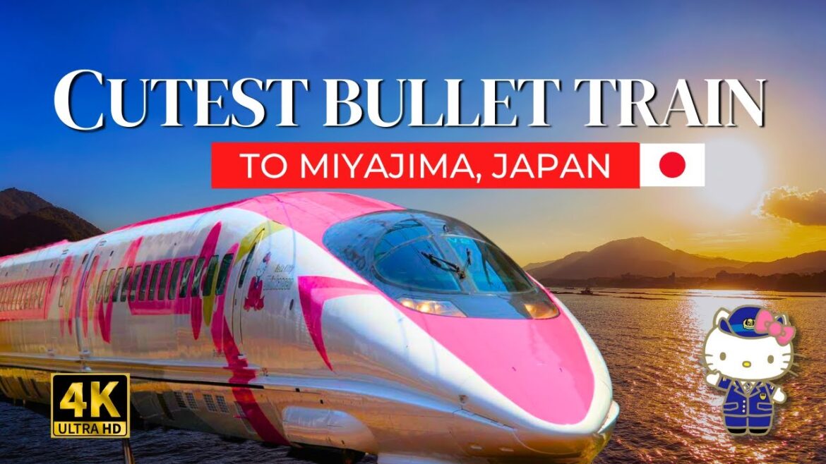 Cutest! Hello Kitty Bullet Train: Osaka to Miyajima, Japan🇯🇵 with captions