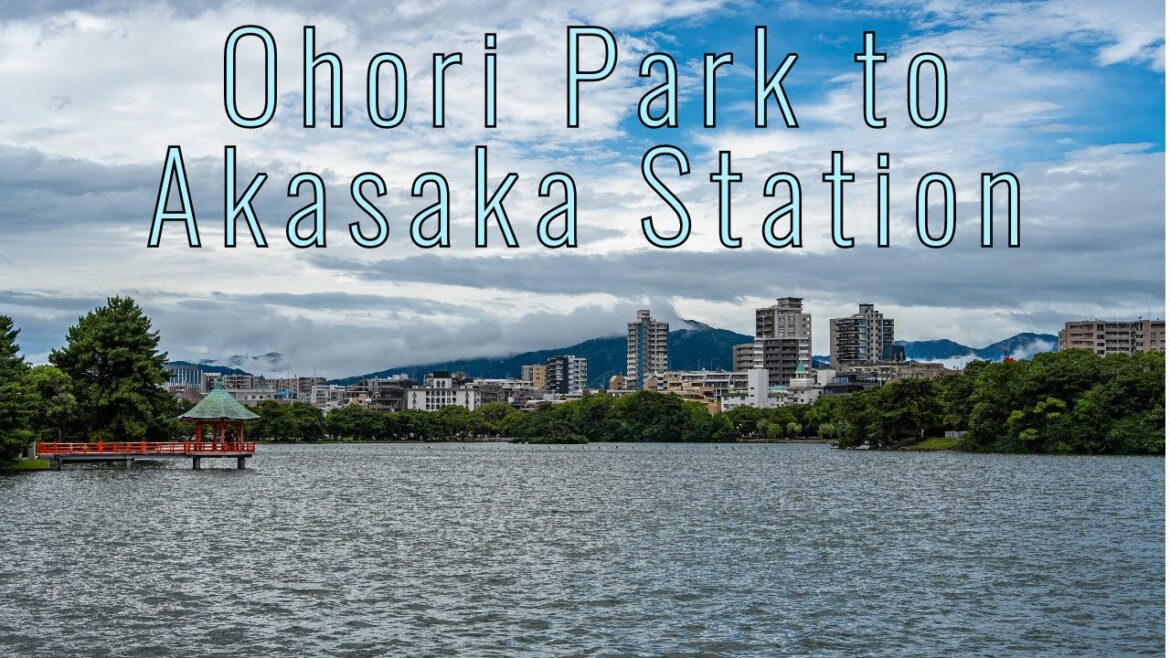 [4K Japan Walk] Ohori Park 大濠公園 to Akasaka Station 赤坂駅