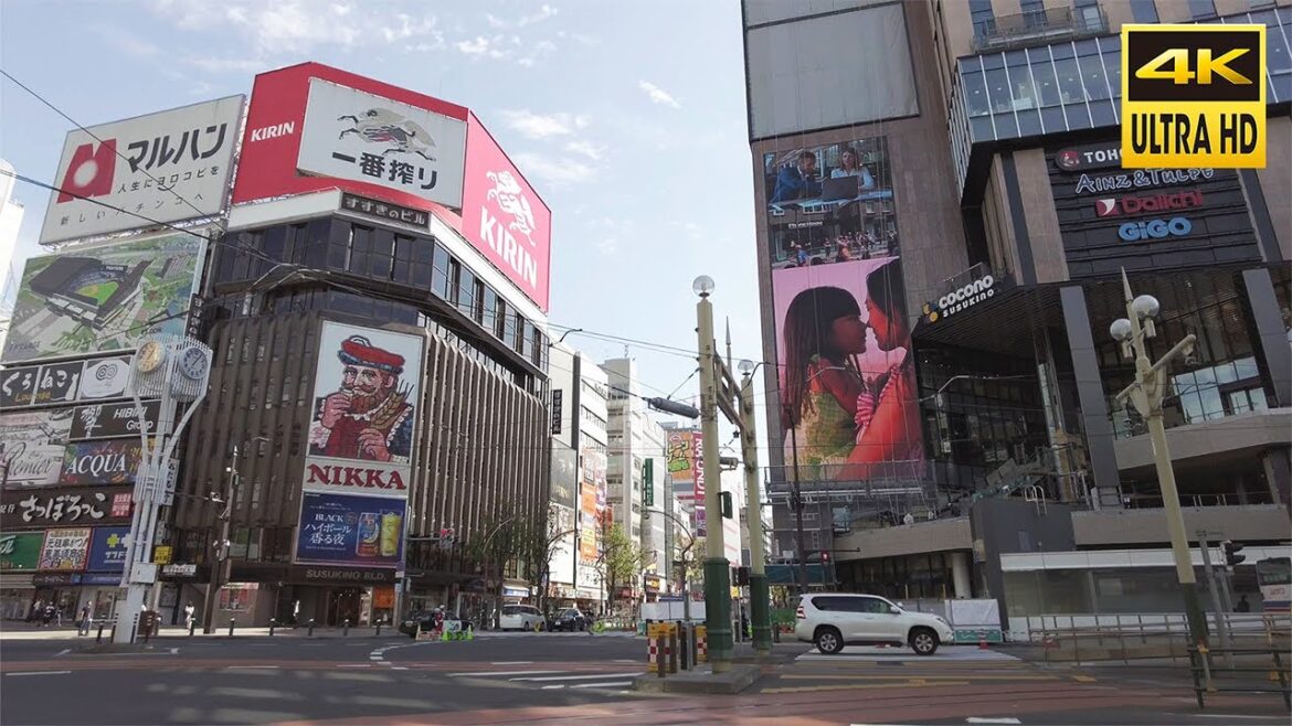 【4K】札幌 街中 散歩 2023 | 日本 北海道 札幌 中央区【Binaural ASMR】