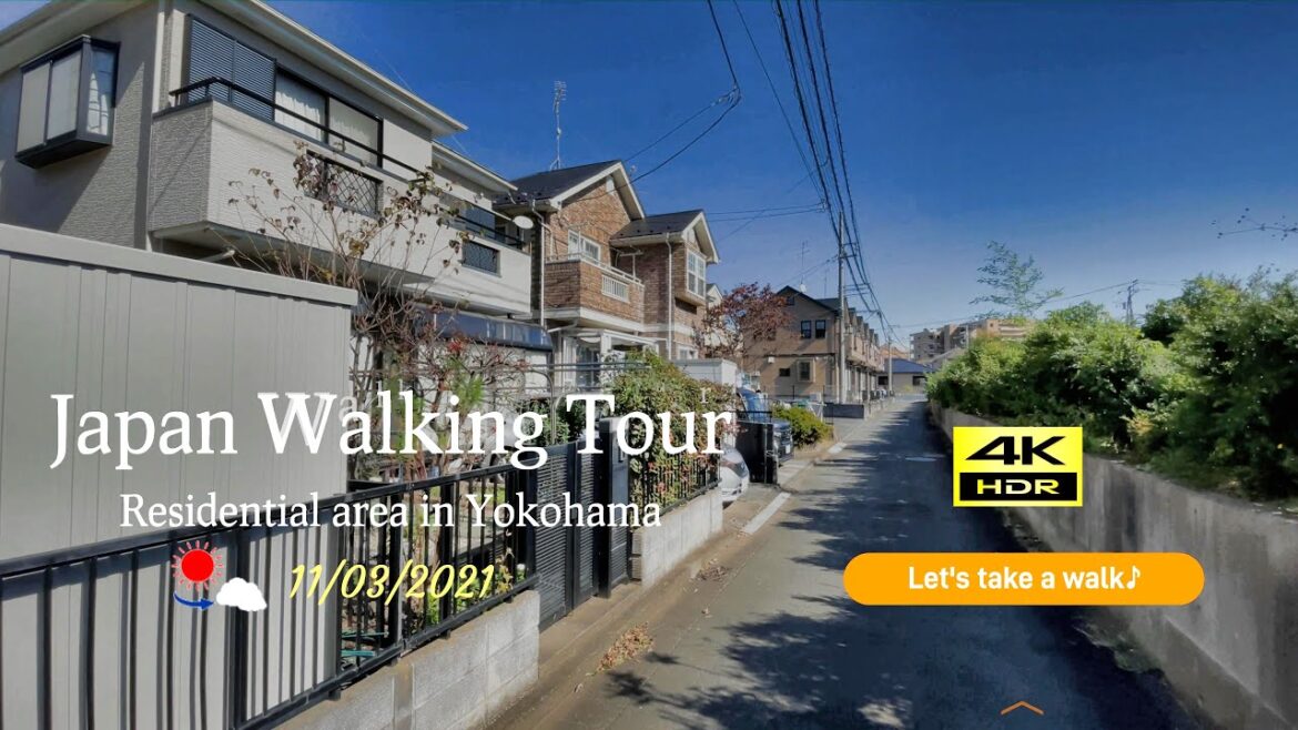 【4K･JAPAN⑩】virtual walking tour★Residential area in Yokoham♪